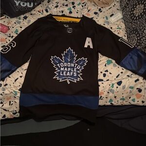 Fanatics Black and Blue Toronto Maple Leafs Jersey